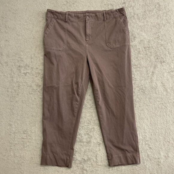 NWOT 32 Degrees Cool Women's XXL Ankle Length Pants Brown - Picture 1 of 5